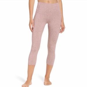 Zella High Waist Crop leggings w/mesh inserts